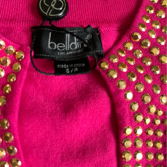 Belldini Fuchsia Top with Gold Studs nwt - Picture 4 of 7